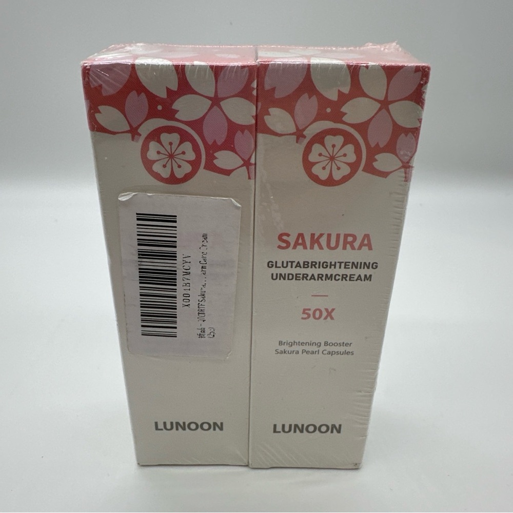 (2) Sakura GlutaBrightening Underarm Cream 50x Booster Sakura Pearl Capsules 30g